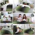thumbnail image 5 of 3 Piece Dark Sea Green Black Ombre Duvet Cover Set Queen Size,Microfiber Comforter/Quilt Cover with Corner Ties and 2 Pillowcases,Modern Gradient Abstract Art All Season Bedding with Zipper Closure, 5 of 8