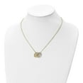 thumbnail image 2 of 10k Gold Rhodium-Plated Polished D/C Necklace, 2 of 2