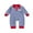 Blue, variant on BemeyourBBs Baby Boy Christmas Romper Striped Santa Collared Long Sleeve Bodysuit