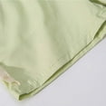 thumbnail image 5 of Eltusu Girls Casual Shorts, Loose Fit Flower Hem Elastic Waist Solid Color Summer Shorts Green Size 3-4 T, 5 of 6