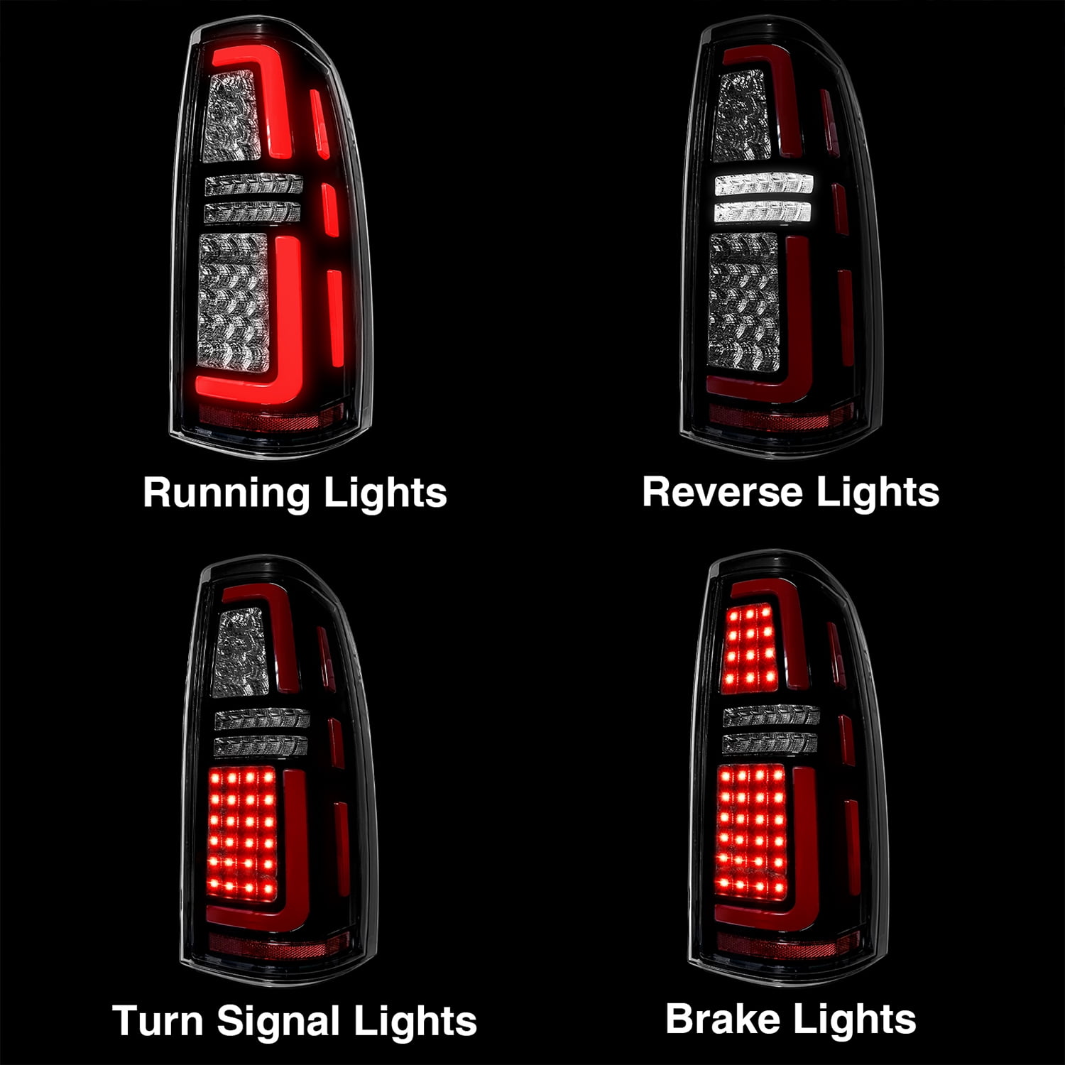 AMERICAN MODIFIED Chrome LED Tail Lights w/ Clear Lens for 99-06 Chevy Silverado & 99- 02 GMC Sierra 1500 2500 3500