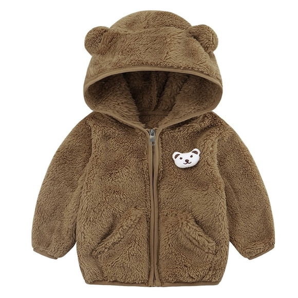 HIPYLO Kids Denim Jacket Coat Fall Outfit Baby Girl Baby Boy Clothes Newborn Clothes Boy Boys Clothes 18 Months 1 Year Old Boy Winter Boy 6-9 Months, Coffee 18-24 Months