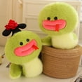 thumbnail image 4 of 7" Green Plush Snake Stuffed Animal Toy, Soft Cuddly Plushie Hugger Toy for Boys&Girls,With Headwear, 4 of 5