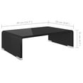 thumbnail image 4 of vidaXL TV Stand/Monitor Riser Glass Black 40x25x11 cm, 4 of 4