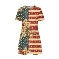 thumbnail image 6 of Cagogo Plus Size Red White and Blue 4th of July Patriotic Dresses for Women Under $10 Summer American Flag Petite Dresses Short Sleeve Trendy Outfits Formal Dresses, 6 of 6