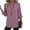 Purple, variant on CIENVNSTG Women's 3/4 Length Sleeve Cotton Linen Shirts Tops Button Down V Neck Lightweight Blouse Great for Vacation Work School Business Casual Settings Everyday Wear Versatile Pick Green S
