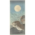thumbnail image 3 of Ohara Koson 8x14 Black Modern Framed Museum Art Print Titled - Two Quail at Full Moon (1900 - 1936), 3 of 5