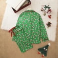 thumbnail image 6 of Cute Fall Pajamas For Women Set Fashion Loose Casual Funny Xmas Graphic Collar Long Sleeve Button Up Christmas Loungewear Soft Two Piece Holiday Sleepwear Pant With Pockets, 6 of 9