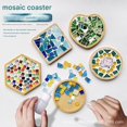 thumbnail image 2 of Handmade DIY Materials Kit Bamboo Creative Mosaic Coasters Trivets Base Adhesive Craft for Students Kids, 2 of 6