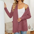 thumbnail image 5 of WTOBBY Women's Lightweight Cardigan Sweater Open Front Long Sleeve Thin Knit Jacket Casual Loose Fit Cover Up with Pockets Breathable Layer for Spring Fall,Pink S, 5 of 5