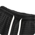 thumbnail image 6 of Men's Plus Size Casual Plaid Knit Shorts Relaxed Fit Drawstring Multiple Pockets Lightweight Breathable Polyester Waffle Running Shorts for Summer Outdoor Wear(Black,S), 6 of 7
