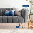 thumbnail image 3 of Modway Favour Channel Tufted Performance Velvet Sofa, Multiple Colors, 3 of 8