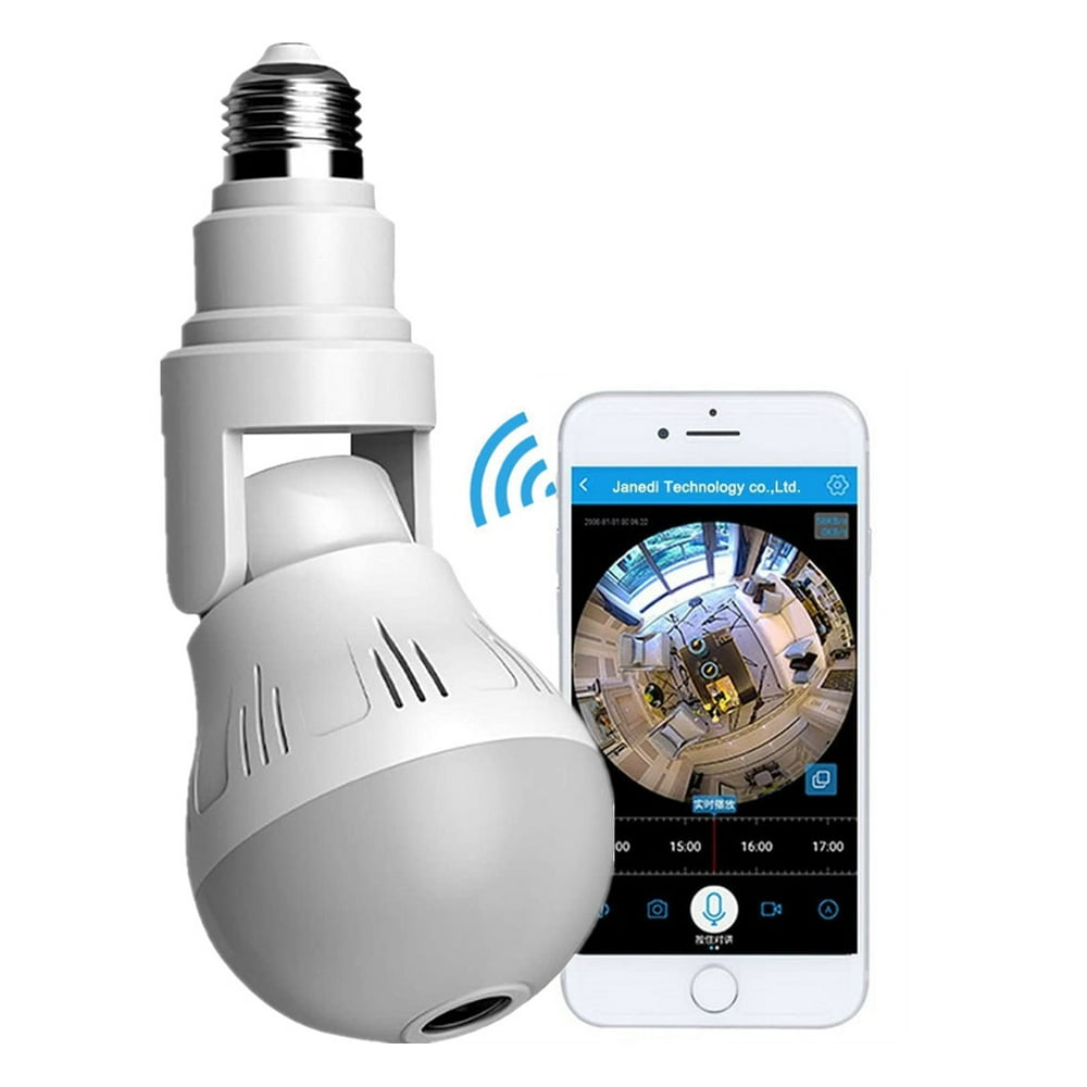 HD 1080P Light Bulb Camera Wireless 360 Degree Panoramic IP Cam Lamp