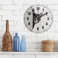 thumbnail image 3 of Yayeee 10" Wall Clock Battery Operated Quartz Round Silent Non-Ticking Home Decor, Black Cute Cat, 3 of 6