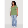 thumbnail image 4 of Women's Plus Size V Neck Short Sleeve Tee, 4 of 5
