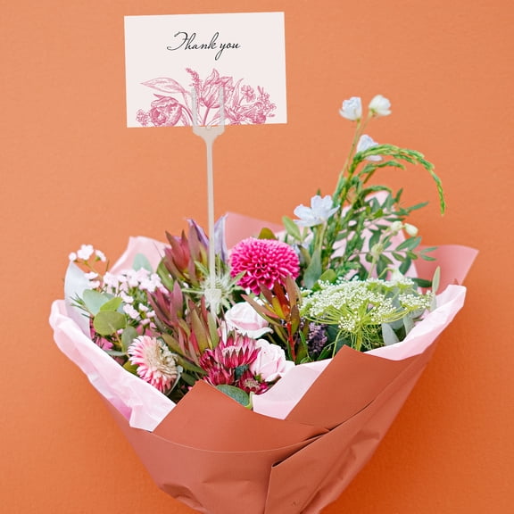 Homoyoyo 80-Piece Transparent Floral Flower Picks for Crafts, Arrangements, and Decorations