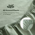 thumbnail image 2 of Mildly 22" Extra Deep Pocket Fitted Sheet, Ultra-Soft, Premium 1800 Collection - Twin XL, Sage Green, 2 of 8