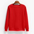 thumbnail image 2 of Clearance! Yajing Crewneck Sweatshirts Women Sweatshirt for Women Pullover Plain Versatile Sweatshirt Without Hood Large Sizes Basic Casual Crew Neck Jumper Xxl Red, 2 of 5
