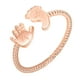thumbnail image 3 of Wmhnj Anillo ajustable con huella de mano y pie para recuerdo de madre primeriza, con mensaje grabado para anunciar el embarazo., 3 of 9