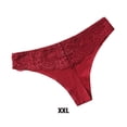 thumbnail image 4 of Minnieouse Bragas de tiro bajo, tanga, ropa interior para mujer, Tanga, diseño de encaje, mano de obra fina, elasticidad, ropa de dormir calada Ropa interior Vino rojo XXL, 4 of 6