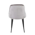 thumbnail image 5 of LumiSource Black Metal, Silver Velvet Marcel Dining Chair - Set of 2, 5 of 8