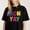 Black-3, variant on Whimsical Text Graphic for Everyone Funny Spring Break themed Casual Tee print T Shirt