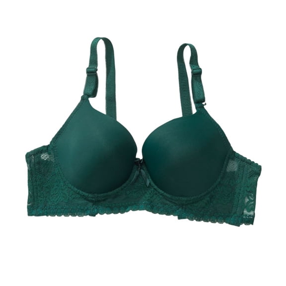Fewfanhot Bras for Women New Lace Trim Wireless Bra, Back Hook Closure, Comfort Seamless Everyday Bra, Bralette
