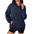 thumbnail image 3 of Oversized Hoodies for Women Acid Wash Sweatshirt Cute Pullover Fall Winter Long Sleeve Shirts Navy Blue XL, 3 of 9