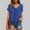 bleu, variante sur T-Shirts Décontractés Tendance pour Femmes pour Printemps et Été Col en V Manches Courtes pour Usage Quotidien