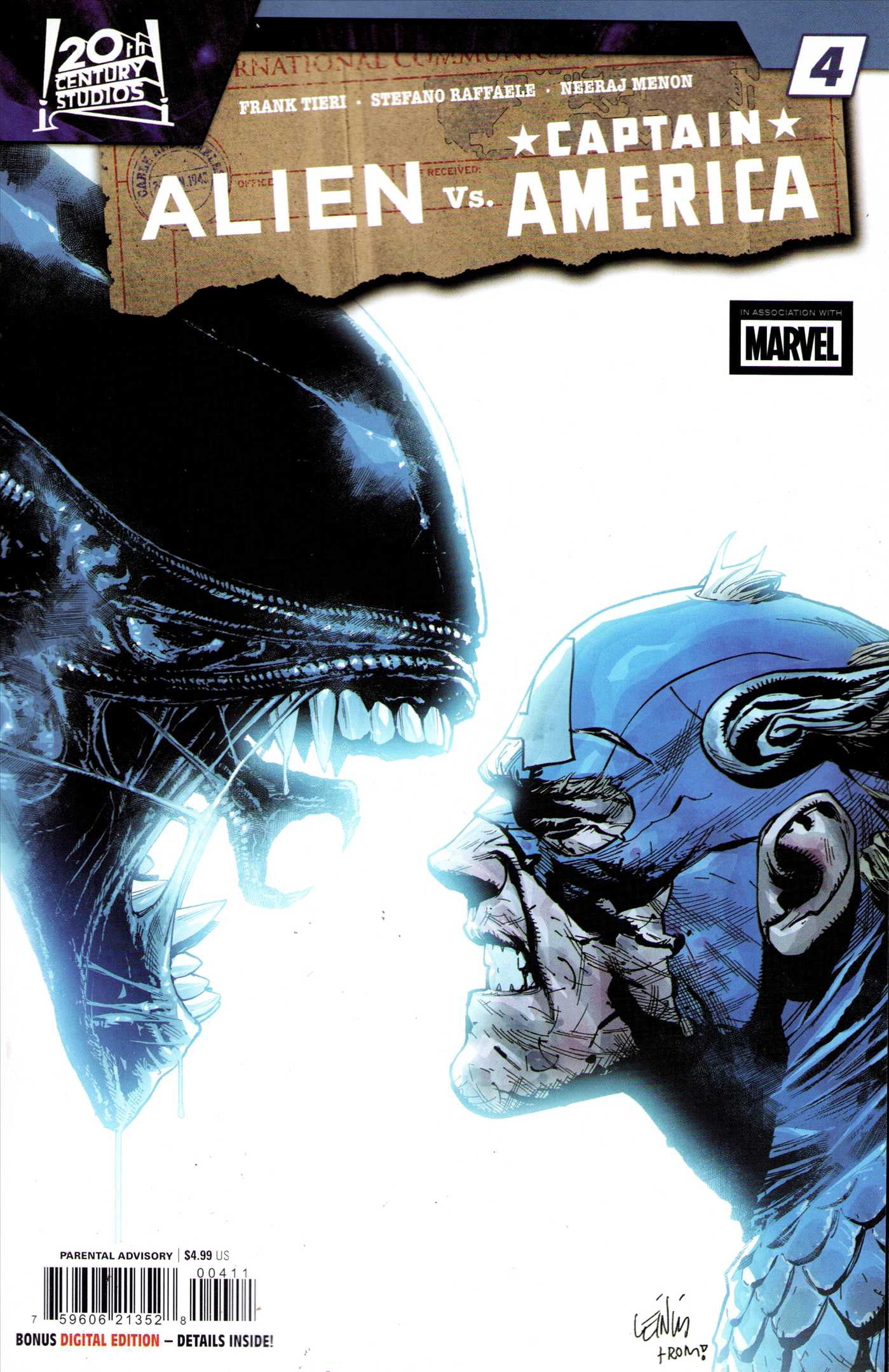 Cover of Alien vs. Captain America #4