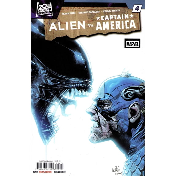 Alien vs. Captain America #4 VF ; Marvel Comic Book