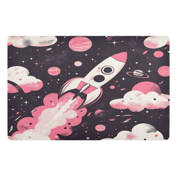 BZSMCE Floor Mats 32x20in Spaceship Pinting Creativity Doormats