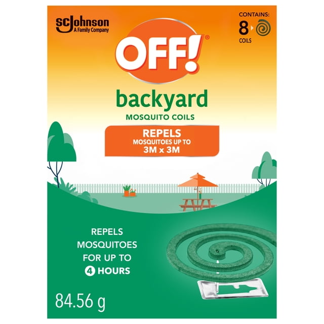 OFF! Backyard Insect and Mosquito Repellent Coils, 2 Metal Stands and 8 Coils