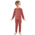 thumbnail image 3 of Dailycode Cotton Pajama Set Snug Fit Long Sleeve Top and Pants for 18M-8Y Capybara with Christmas Head, 3 of 7