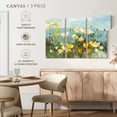 thumbnail image 5 of Elephant Stock Field Of Poppies Bright Wall Art - Horizontal Multi Panel Canvas - Living Room Wall Decor - Floral And Botanical Multi Panel - Blue And Gray Decor By Danhui Nai - 74" x 48", 5 of 8