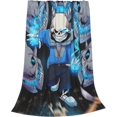 thumbnail image 2 of Un-der_Tale Sans Blanket Soft Warm Flannel Throw Blanket for Bed Sofa Couch Bedroom Living Room Dorm All Season 60"x50", 2 of 6