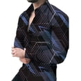 thumbnail image 2 of Camisas florales de anacardo para hombre, cárdigan de solapa con estampado 3D, sección delgada, camisa delgada, Y2k, manga larga con botón, primavera de 2024, 2 of 5