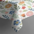 thumbnail image 3 of Pioneer Flower Floral Print Pattern Rectangle Tablecloth 60"x84",Waterproof Polyester Rectangle Table Cloth, Wipeable Spillproof Polyester Tablecloth for Dining, Camping, Indoor and Outdoor, 3 of 5