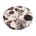 thumbnail image 1 of Balery Retro Red Black Roses Fundas de asiento para taburete de bar redondo de tela de terciopelo ajustables que protegen de arañazos y manchas para sillas de 14 a 17 pulgadas.-14 inch, 1 of 7