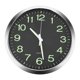 thumbnail image 1 of 12 Inch Round Large Luminous Wall Clock Glow in the Dark Non-Ticking Indoor Decor -Silver, 1 of 5