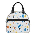 thumbnail image 2 of ZNDUO Reusable Lunch Box, Adjustable Shoulder Strap Abstract Colorful Terrazzo Pattern Lunch Bag, 2 of 8