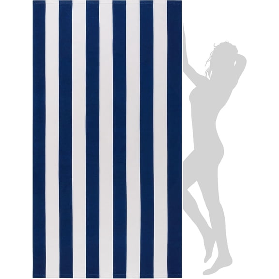 OWNTIDE Extra Large Beach Towel - 40"x70" Oversized Microfiber, Lightweight, Quick Dry Pool Towel for Adults, Men & Women - Dark Blue