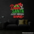 thumbnail image 3 of Glowneon Dear Santa Just Bring Wine Neon Sign, Wine Glass LED sign, Home Bar Pub Decor, 3 of 5