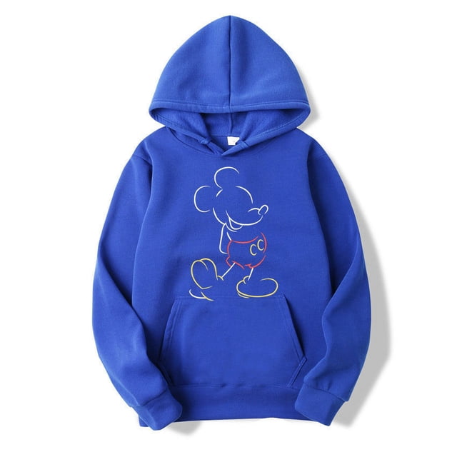 Mickey Mouse Line Pop Unisex Hoodie Cartoon Fashion Couple Oversized Sweatshirt Tops Spring Autumn Pullover