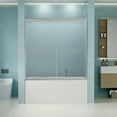thumbnail image 3 of 56"-60" W x 58" H Double Sliding Bathtub Shower Door, Semi-Frameless Bypass Tub Door, 1/4" (6mm) Tempered Glass with Explosion-Proof Film, Adjustable Aluminum Alloy Frame, Brushed Nickel 24D03-T60BNX, 3 of 22