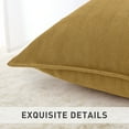 thumbnail image 2 of Sanmadrola Mustard Yellow Pillow Covers 18x18 Set of 2 Chenille Throw Pillow Cover with Elegant Design Soft and Luxurious Decorative Throw Pillows for Couch Bed and Home Decor, 2 of 8