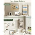 thumbnail image 5 of Wall File Organizer, 10-Tier Hanging Mail Organizer, Wall Mount File Holder with 4 Side Hooks, Industrial Mail and Storage Organizer, Wooden Vertical Hanging Holder for Office, Greige, 5 of 18