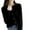 Black, variant on Winter Acrylic Long Sleeve Cardigan for Women Black Cover-Up Wide Neck Womens Basic Crew S