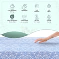 thumbnail image 3 of Feather and Stitch New York 4-Piece 300 Thread Count Blue Paisley 100% Cotton Percale Sheet Set, King, 3 of 4
