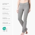 thumbnail image 5 of Fishers Finery Women's Ecofabric Straight Leg Yoga Pant; Moisture Wicking Breathable Fabric (Light Heather Gray, XS), 5 of 6